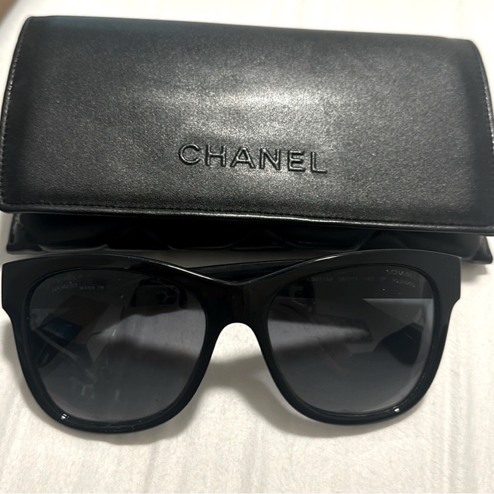 Chanel Black Sunglasses with Case